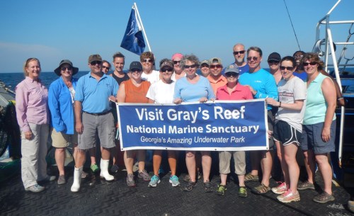 The teachers on board the Research Vessel Savannah.